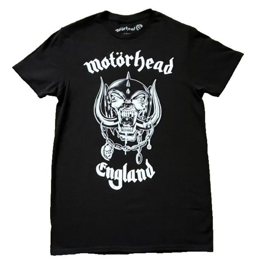 Motörhead England T-Shirt Black Mad Engine Snaggletooth Band Tee Unisex Small